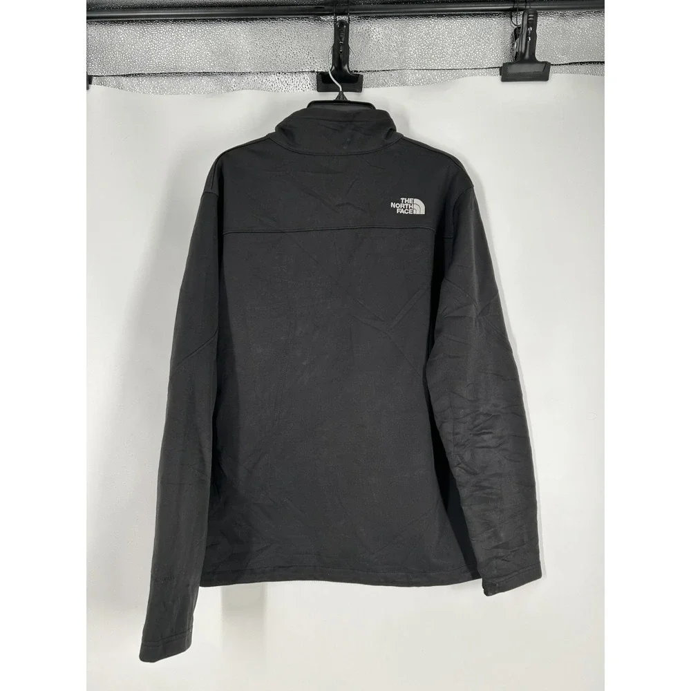 The North Face‎ WindWall Jacket Mens Large Black Mock Neck Full Zip Up Softshell